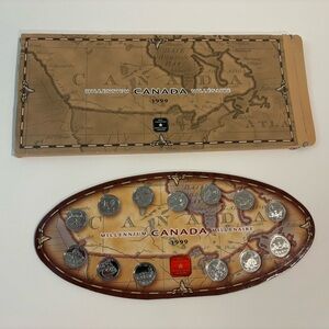 1999 Royal Canadian Mint Millenium Coin Collection - 13 pc Quarters Set
